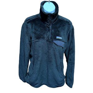 Patagonia Black Pullover Snap Button Sweater Jacket Womens - Medium